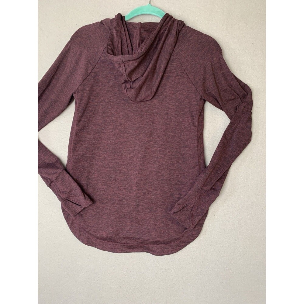 Athleta Hoodie Womens XS Maroon Uptempo Sweatshirt Pullover Yoga Athletic